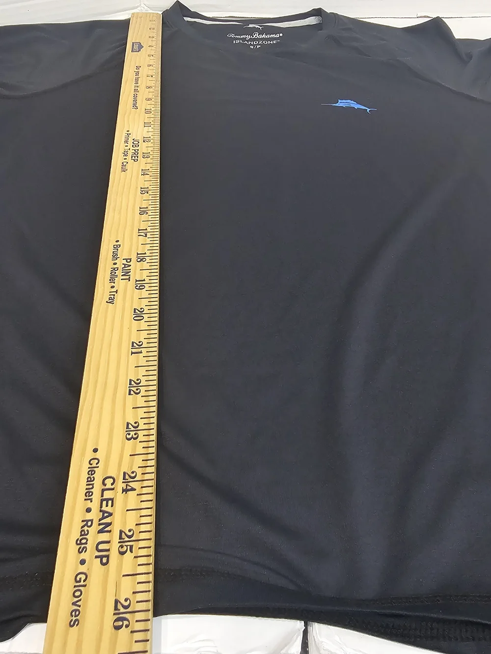 Tommy Bahama Black Shirt Short-Sleeve Swim Rash Guard with Blue Marlin Graphic
